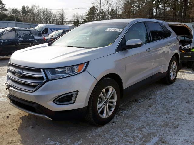 2FMPK3J98GBB95793 - 2016 FORD EDGE SEL SILVER photo 2