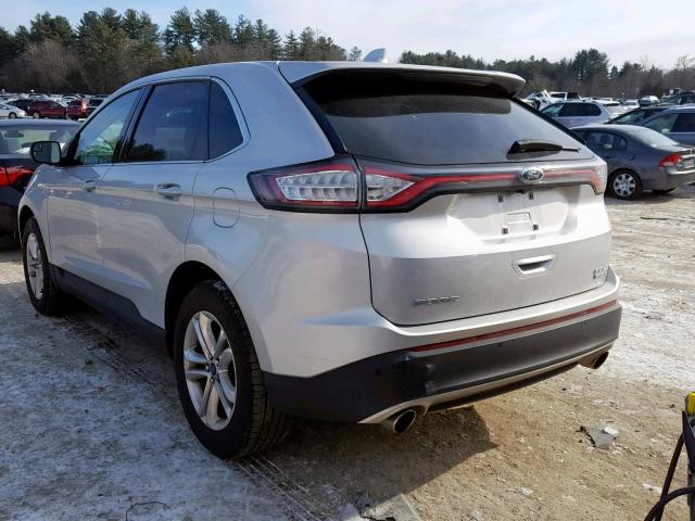 2FMPK3J98GBB95793 - 2016 FORD EDGE SEL SILVER photo 3