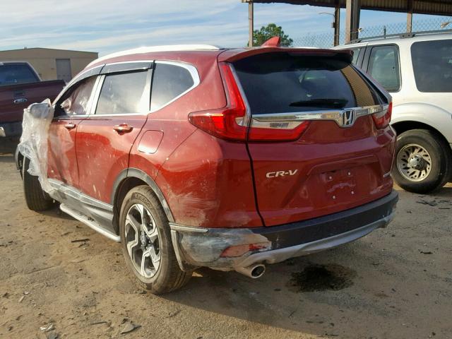 5J6RW1H9XHL014779 - 2017 HONDA CR-V TOURI BURGUNDY photo 3