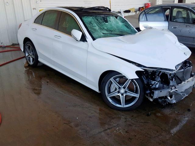 55SWF6GB1FU034704 - 2015 MERCEDES-BENZ C 400 4MAT WHITE photo 1