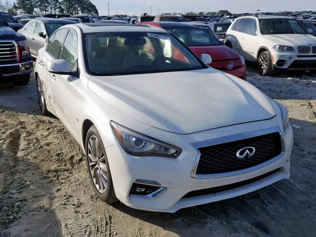 JN1EV7AP9JM360179 - 2018 INFINITI Q50 LUXE WHITE photo 1