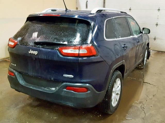 1C4PJMCB9FW653786 - 2015 JEEP CHEROKEE L BLUE photo 4