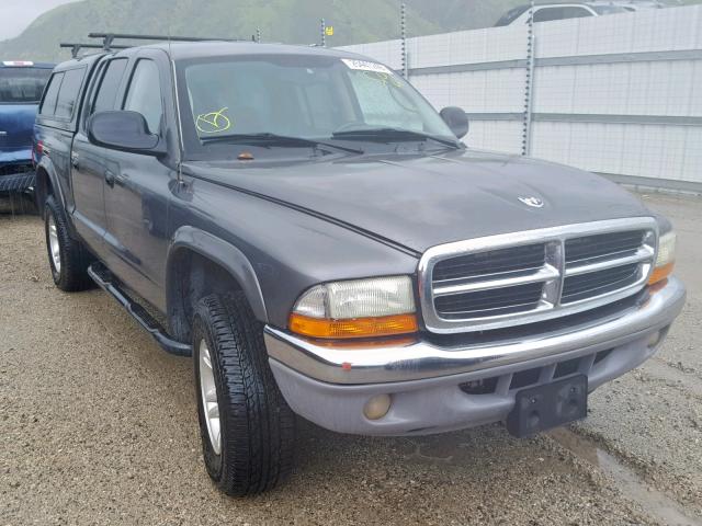 1D7HG48N13S105960 - 2003 DODGE DAKOTA QUA GRAY photo 1