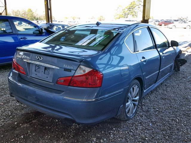 JNKAY01F68M651345 - 2008 INFINITI M35 BASE BLUE photo 4