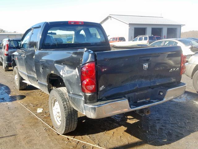 1D7KS28D77J534421 - 2007 DODGE RAM 2500 S BLACK photo 3