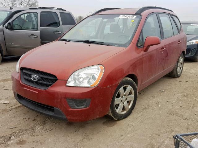 KNAFG526587175798 - 2008 KIA RONDO LX MAROON photo 2