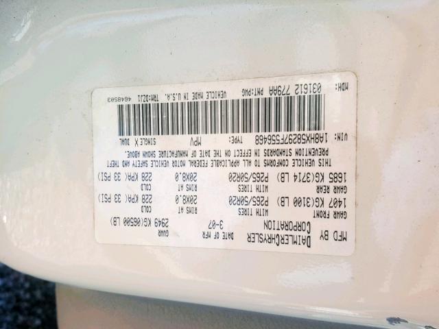 1A8HX58297F556468 - 2007 CHRYSLER ASPEN LIMI CREAM photo 10