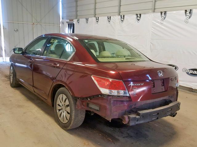 1HGCP2F49AA174046 - 2010 HONDA ACCORD LXP BURGUNDY photo 3