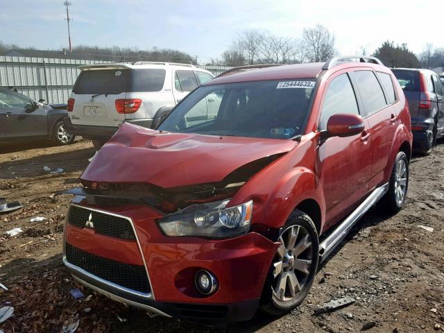 JA4JT3AW5BU020198 - 2011 MITSUBISHI OUTLANDER RED photo 2