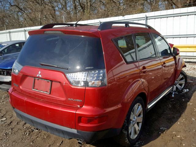 JA4JT3AW5BU020198 - 2011 MITSUBISHI OUTLANDER RED photo 4