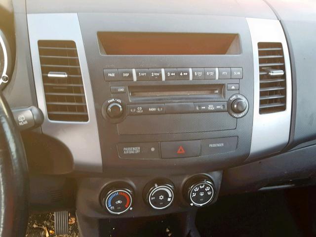 JA4JT3AW5BU020198 - 2011 MITSUBISHI OUTLANDER RED photo 9