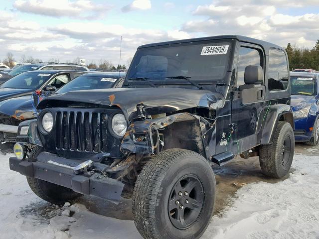 1J4FA59S24P797352 - 2004 JEEP WRANGLER / BLACK photo 2