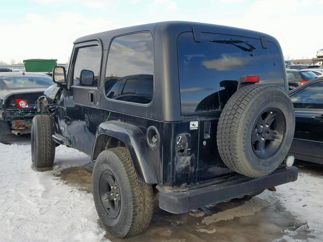 1J4FA59S24P797352 - 2004 JEEP WRANGLER / BLACK photo 3