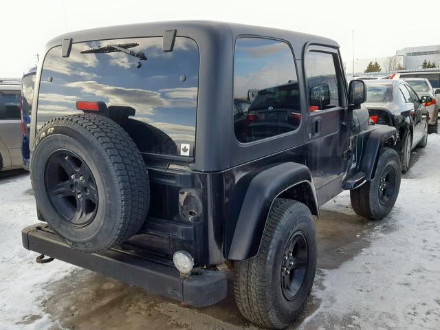 1J4FA59S24P797352 - 2004 JEEP WRANGLER / BLACK photo 4