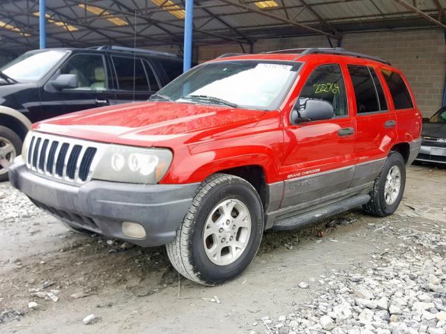 1J4GW58S8XC739264 - 1999 JEEP GRAND CHER RED photo 2