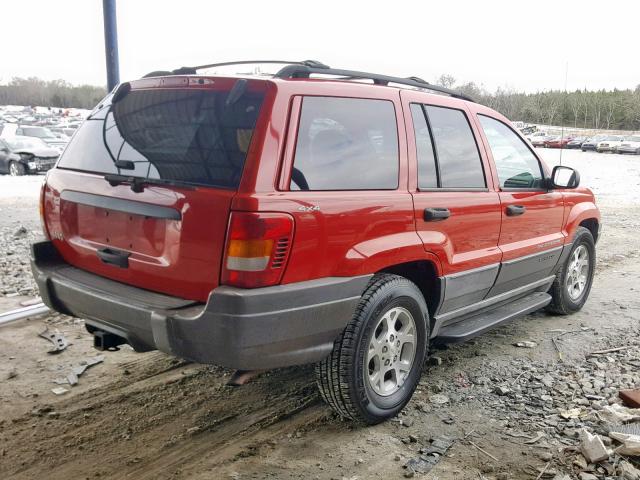 1J4GW58S8XC739264 - 1999 JEEP GRAND CHER RED photo 4