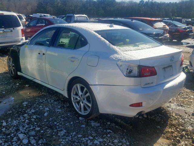 JTHBK262175028604 - 2007 LEXUS IS 250 WHITE photo 3