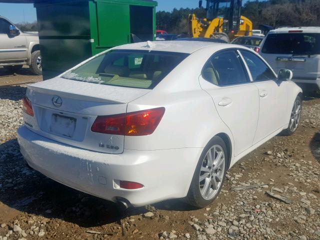 JTHBK262175028604 - 2007 LEXUS IS 250 WHITE photo 4