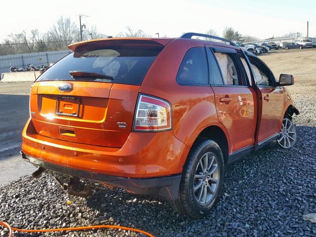 2FMDK48C58BA99132 - 2008 FORD EDGE SEL ORANGE photo 4