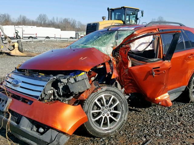 2FMDK48C58BA99132 - 2008 FORD EDGE SEL ORANGE photo 9