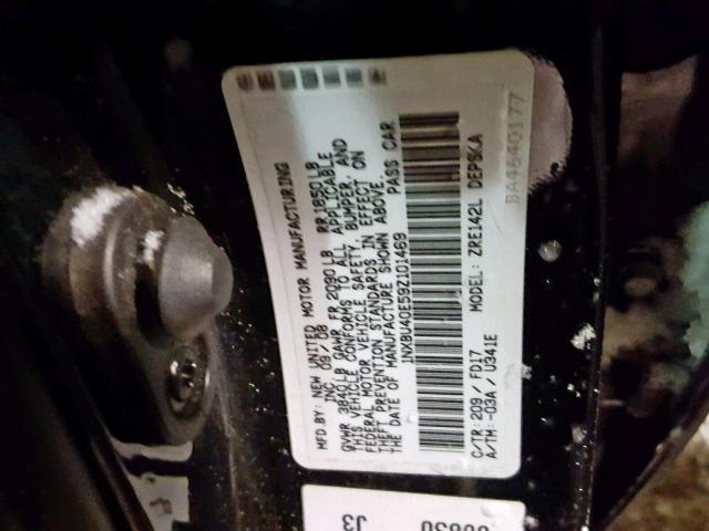 1NXBU40E59Z101469 - 2009 TOYOTA COROLLA BA BLACK photo 10