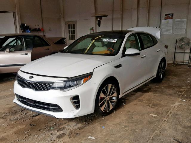 5XXGV4L26GG046302 - 2016 KIA OPTIMA SXL WHITE photo 2