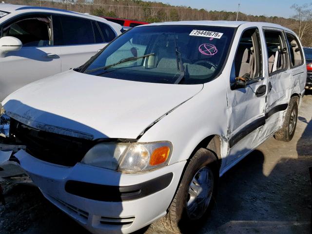 1GNDV03E25D142044 - 2005 CHEVROLET VENTURE WHITE photo 2