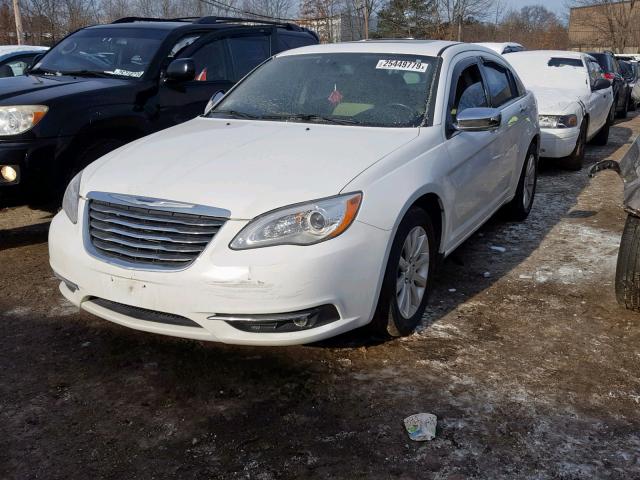 1C3CCBCG8DN738313 - 2013 CHRYSLER 200 LIMITE WHITE photo 2