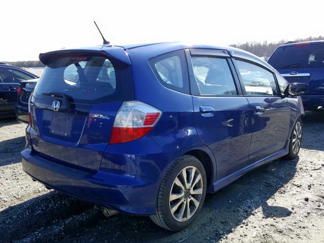 JHMGE8G58DC042385 - 2013 HONDA FIT SPORT BLUE photo 4