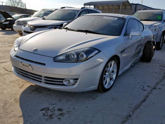 KMHHN66F78U272659 - 2008 HYUNDAI TIBURON GT SILVER photo 2