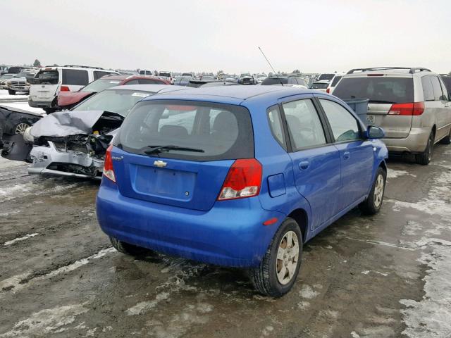KL1TD666X7B743710 - 2007 CHEVROLET AVEO BASE Mavi foto 4
