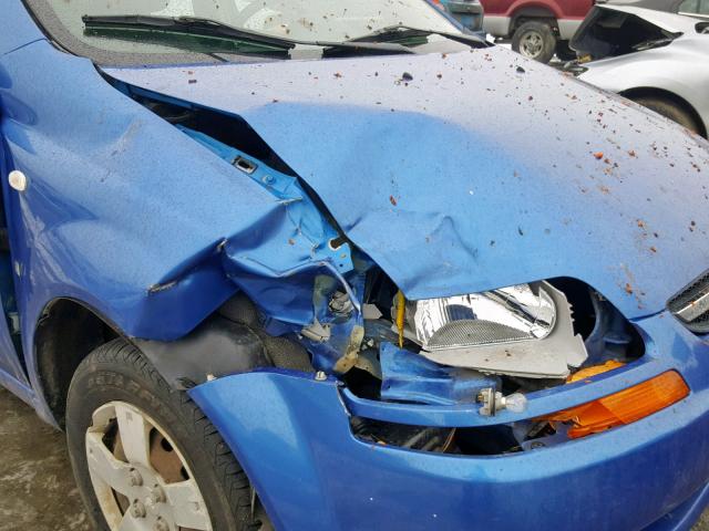 KL1TD666X7B743710 - 2007 CHEVROLET AVEO BASE Mavi foto 9