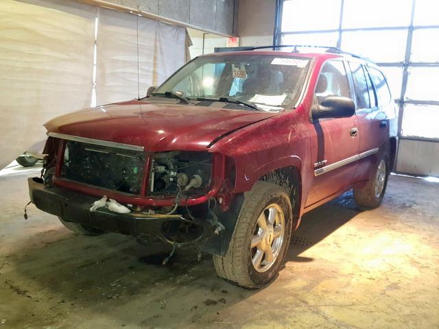 1GKDT13S162246861 - 2006 GMC ENVOY MAROON photo 2