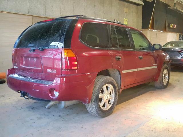 1GKDT13S162246861 - 2006 GMC ENVOY MAROON photo 4