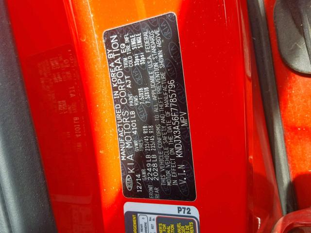 KNDJX3A56F7785796 - 2015 KIA SOUL ! Qırmızı foto 10