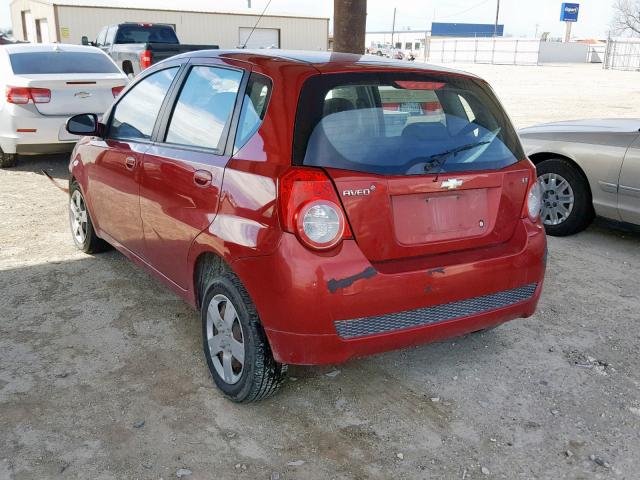 KL1TD6DE1BB123492 - 2011 CHEVROLET AVEO LS RED photo 3