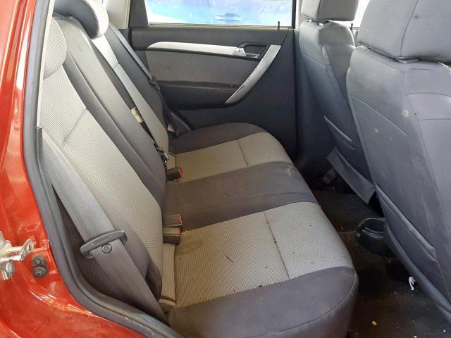 KL1TD6DE1BB123492 - 2011 CHEVROLET AVEO LS RED photo 6