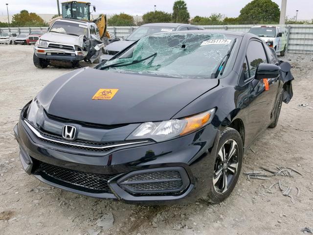 2HGFG3A81EH525049 - 2014 HONDA CIVIC EX BLACK photo 2