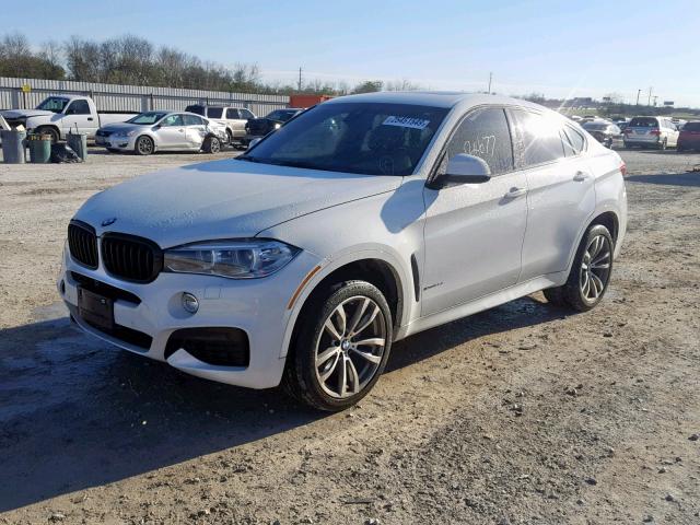 5UXKU2C54F0N77556 - 2015 BMW X6 XDRIVE3 WHITE photo 2