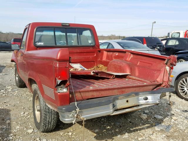 1FTCR10A1NTA88970 - 1992 FORD RANGER MAROON photo 3