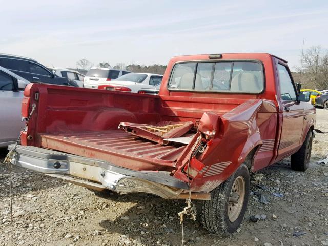 1FTCR10A1NTA88970 - 1992 FORD RANGER MAROON photo 4