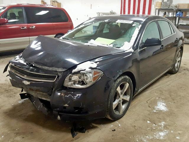 1G1ZC5E17BF240779 - 2011 CHEVROLET MALIBU 1LT BLACK photo 2