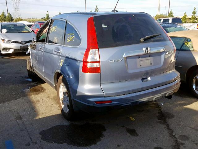 JHLRE4H77BC005945 - 2011 HONDA CR-V EXL BLUE photo 3