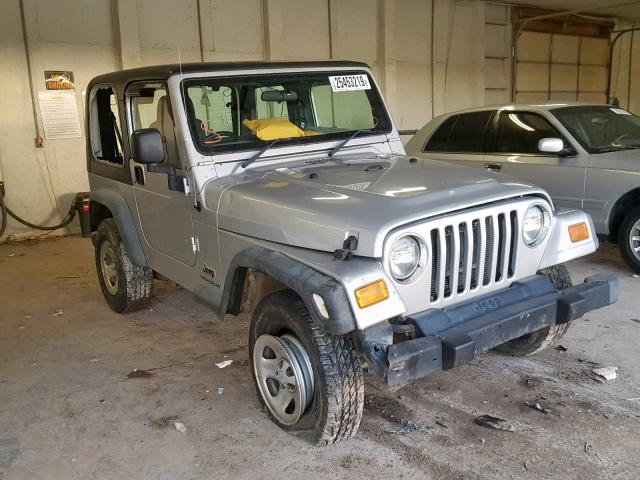 1J4F449S24P802468 - 2004 JEEP WRANGLER / SILVER photo 1