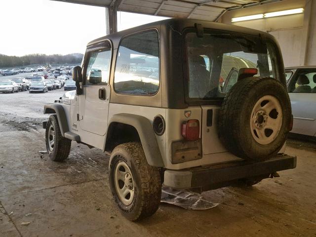 1J4F449S24P802468 - 2004 JEEP WRANGLER / SILVER photo 3