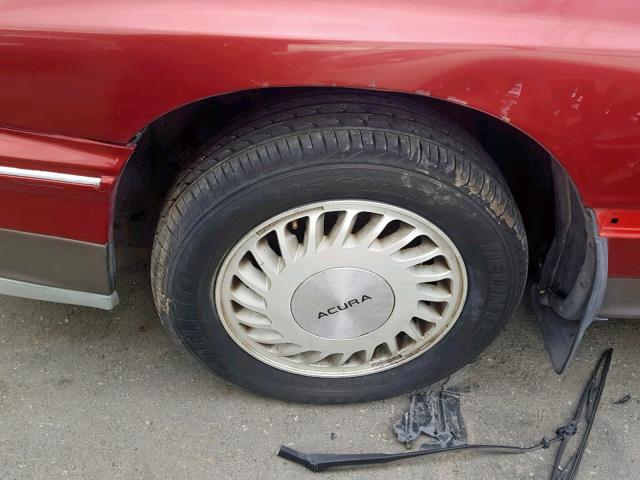 JH4KA3270KC013817 - 1989 ACURA LEGEND LS წითელი ფოტო 9