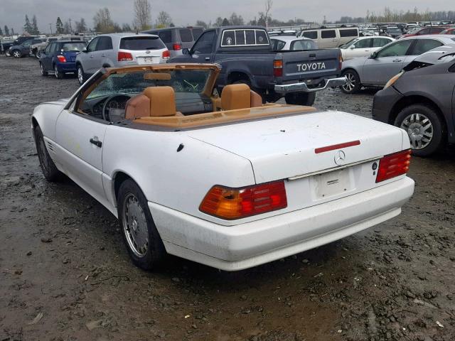 WDBFA61E7MF023880 - 1991 MERCEDES-BENZ 300 SL WHITE photo 3