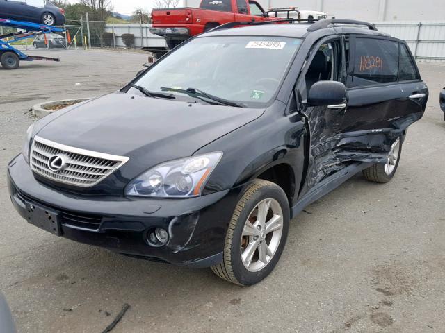 JTJHW31U282866459 - 2008 LEXUS RX 400H BLACK photo 2