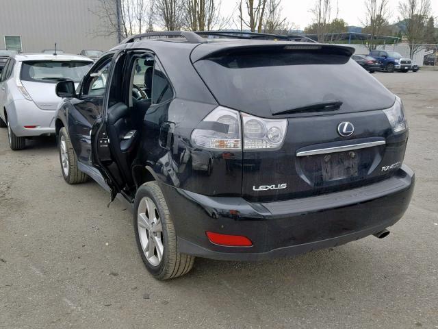 JTJHW31U282866459 - 2008 LEXUS RX 400H BLACK photo 3