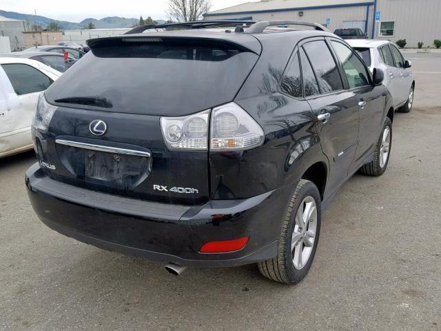 JTJHW31U282866459 - 2008 LEXUS RX 400H BLACK photo 4